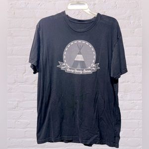 Camp Nanny Bones 2014 black gray graphic shirt sz Large
